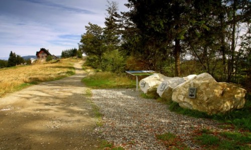 Zdjcie POLSKA / Beskid lski / Trzy Kopce / kamienne kopce graniczne
