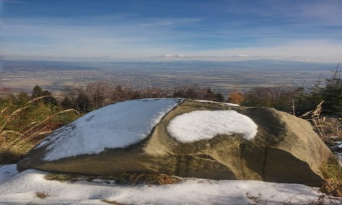 Zdjecie POLSKA / beskid ywiecki / Klimczok / w oddali jezioro ywieckie