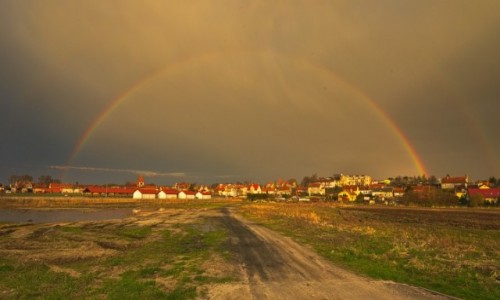 Zdjcie POLSKA / Warmia  / Tolkmicko  / tecza 