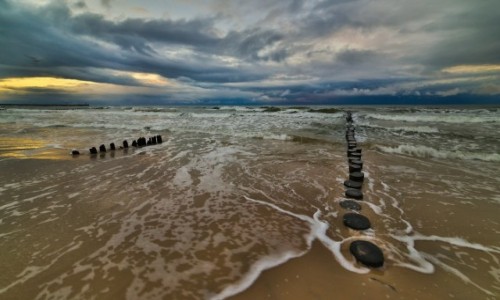 Zdjcie POLSKA / pomorze  / Ustka  / plaza  w Ustce 