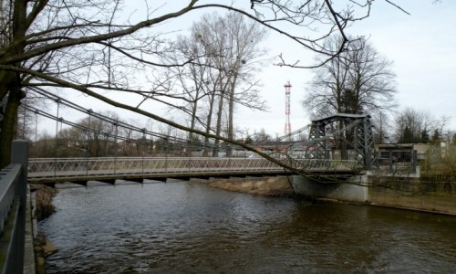 Zdjęcie POLSKA / opolskie / Ozimek / Widok mostu zabytkowego, nad Małą Panwią