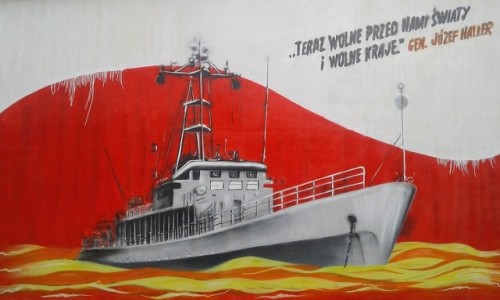 Zdjcie POLSKA / pomorskie / Reda / Mural na rozdzielni WN.