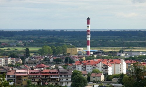 Zdjcie POLSKA / pomorskie / Reda / Panorama miasta,w dali zatoka Pucka i pwysep helski