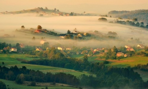 Zdjecie POLSKA / Beskid lski / Zoty Gro / Poranek na Zotym Groniu