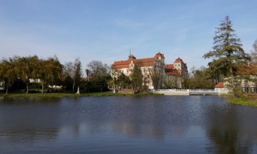 Zdjcie POLSKA / opolskie / Niemodlin / Zamek nad stawem zamkowym
