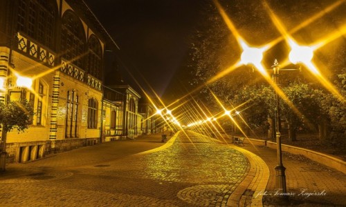 Zdjcie POLSKA / Sudety rodkowe / Szczawno Zdrj / Szczawno Zdrj noc