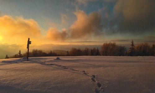 Zdjecie POLSKA / beskid ywiecki / jaowiec / magia kolorw o zachodzie
