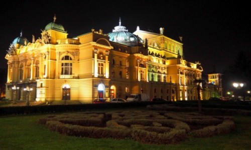 Zdjecie POLSKA / Maopolska / Krakw, Teatr im. J. Sowackiego / noc...