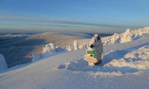 Zdjecie POLSKA / karkonosze / masyw nienika / masy niegu na szlaku ;)