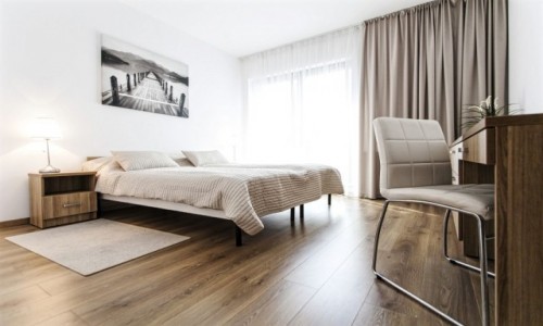 POLSKA / --- / Sypialnia w aparthotelu Silver Apartmenty Wrocaw. / Wrocaw
