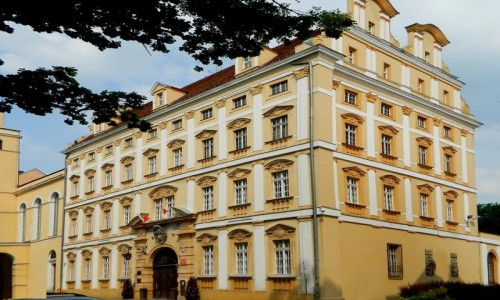 Zdjecie POLSKA / dolnolskie / Oawa / Widok przednio boczny paacu