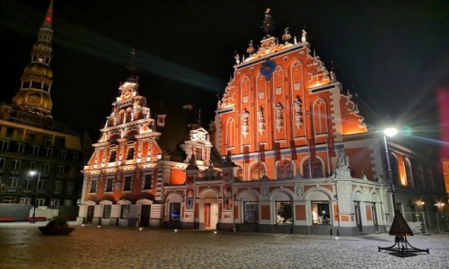 Zdjecie OTWA / Ryga / Stare Miasto / Noc w Rydze