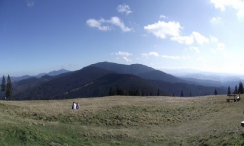 Zdjecie POLSKA / Beskid ywiecki / Rysianka / Widok z Rysianki w kierunku Pilska