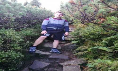 POLSKA / Beskidy / Babia Gra / Marcin na szlaku