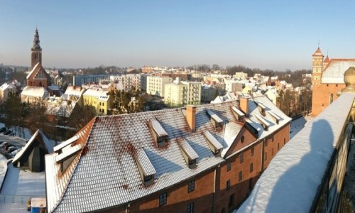 Zdjcie POLSKA / woj.warmisko-mazurskie. / pow.lidzbarski. / Lidzbark Warmiski od strony zachodniej z wiey.