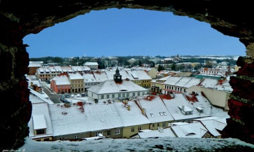 Zdjcie POLSKA / woj.warmisko-mazurskie. / Reszel. / Rynek z Ratuszem z wiey zamku.