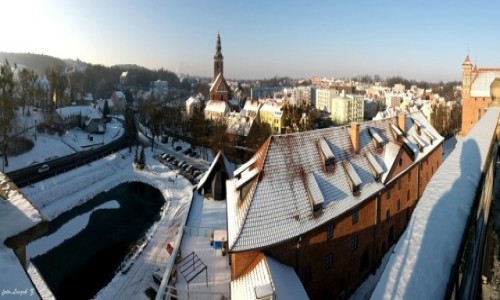 Zdjecie POLSKA / woj.warmisko-mazurskie. / Lidzbark Warmiski. / Panorama z wiey Hotelu 