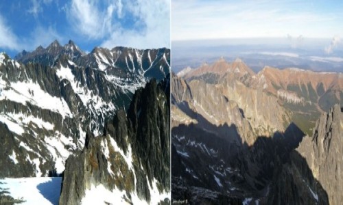 Zdjecie POLSKA / Wysokie Tatry. / omnica 2634 m. / Bielskie Tatry z omnicy w dwch odsonach.
