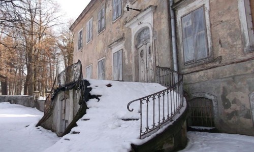 Zdjecie POLSKA / Dolny lsk / Pobiedna, ok. wieradowa Zdr, / Barokowy paac