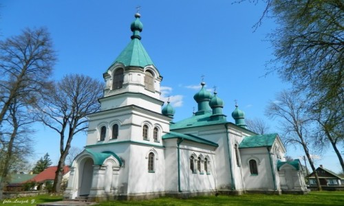 Zdjęcie POLSKA / woj.podlaskie. / pow. hajnowski. / Nowoberezowo - cerkiew Wniebowzięcia Pańskiego.