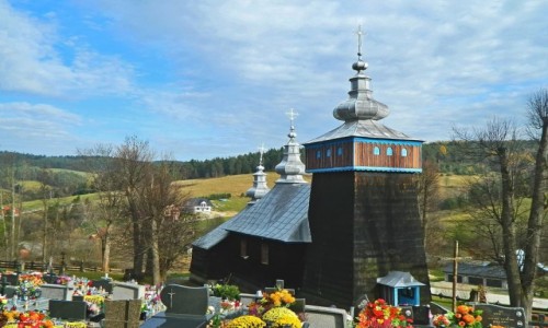 Zdj�cie POLSKA / pow. nowos�decki. / Roztoka Wielka. / Cmentarz przy cerkwi �w. Dymitra.