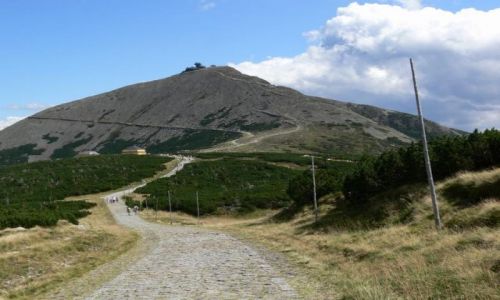 Zdjęcie POLSKA / SUDETY-KARKONOSZE / RÓWNIA POD ŚNIEŻKĄ-WIDOK NA ŚNIEŻKĘ / GÓRSKIE SZLAKI