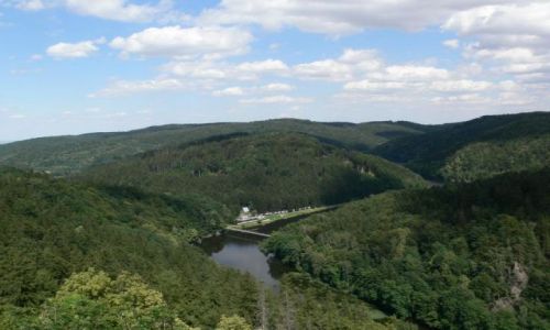 Zdjecie POLSKA / DOLNY ŚLĄSK-ZAGÓRZE ŚLĄSKIE / WIDOK Z WIEŻY  ZAMKU GRODNO / ORLA PERSPEKTYWA