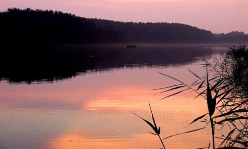 Zdjecie POLSKA / Mazury / Jez. Dbrowa Maa, okolice Dbrwna / Ku zmierzchowi