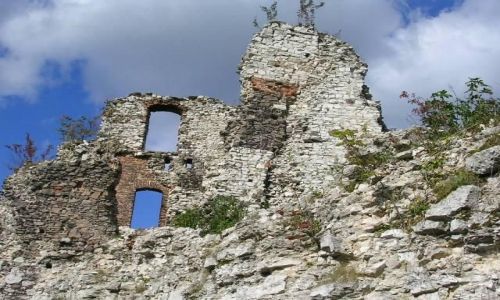 Zdjęcie POLSKA / Rudno k/Krzeszowic / ruiny zamku Tenczyn / okna do nieba