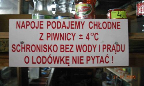Zdjecie POLSKA / Bieszczady / Chatka Puchatka / Napoje