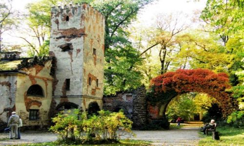 Zdjecie POLSKA / odzkie / Park Romantyczny w Arkadii / Jesienne obrazki z Arkadii