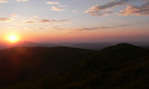 Zdjecie POLSKA / Bieszczady / Tarnica / Zachd soca z Tarnicy