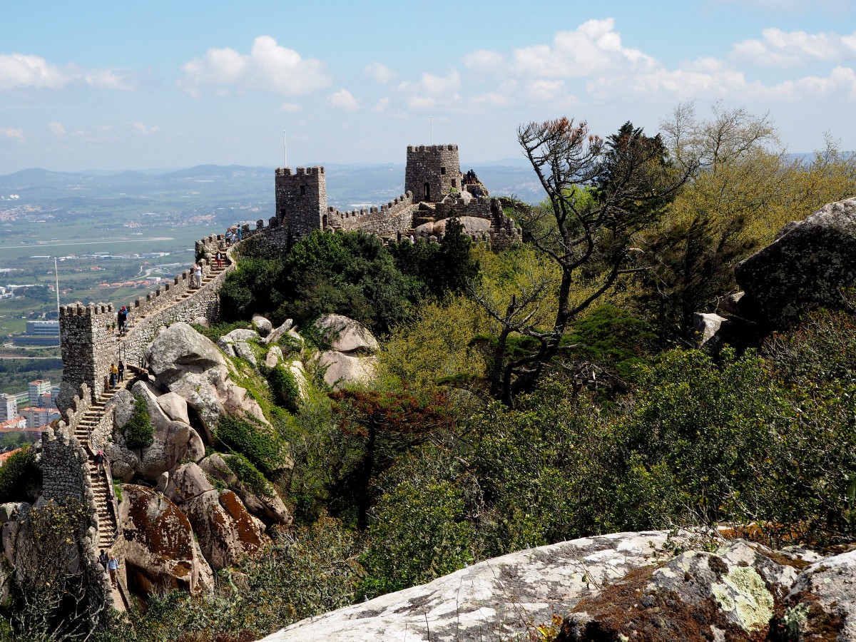 Zdjęcia: Sintra, zachodnia część Półwyspu Iberyjskiego, Zamek Maurów, PORTUGALIA Zdjęcia: Sintra, zachodnia część Półwyspu Iberyjskiego, Zamek Maurów, PORTUGALIA