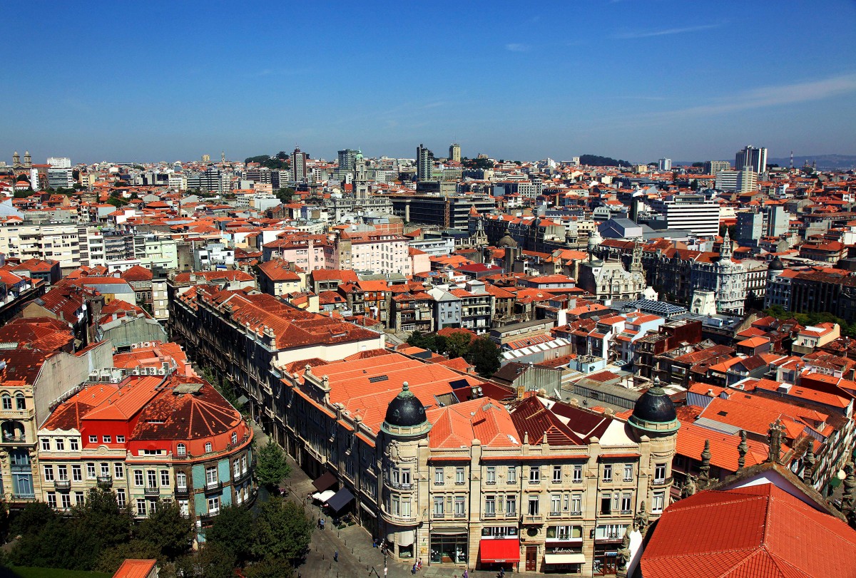 Zdjęcia: Clerigos, Porto, Panorama miasta, PORTUGALIA Zdjęcia: Clerigos, Porto, Panorama miasta, PORTUGALIA