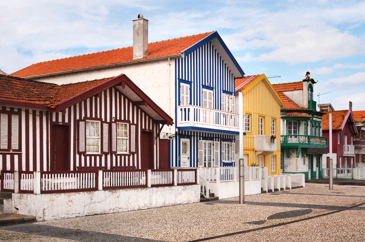 Zdjęcia: Aveiro, Costa Nova, Pasiaste domki, PORTUGALIA Zdjęcia: Aveiro, Costa Nova, Pasiaste domki, PORTUGALIA
