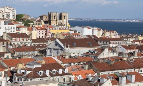 Zdjecie PORTUGALIA / Lizbona / winda Sta Lucia / Widok na miasto