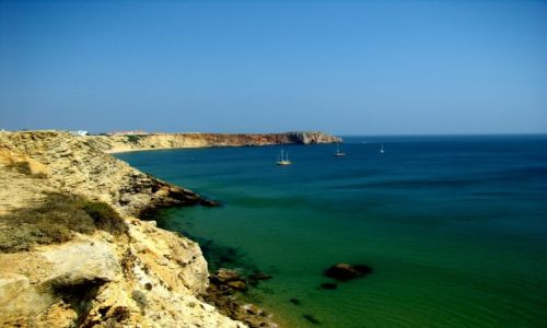 Zdjęcie PORTUGALIA / Algarve / Carvoeiro, klify, plaża / turkus w błękicie
