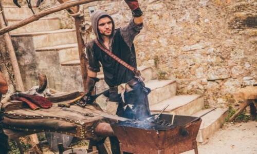 PORTUGALIA / Lisboa / bidos  / redniowieczny jarmark Mercado Medieval w bidos
