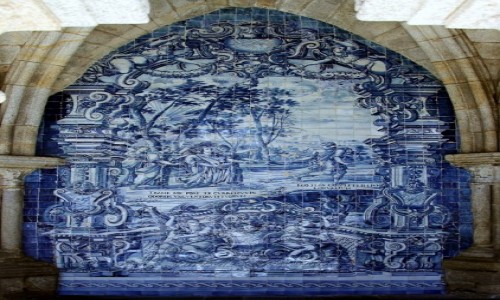 Zdjcie PORTUGALIA / Porto / Katedra Se do Porto / Azulejo - ceramiczne obrazy
