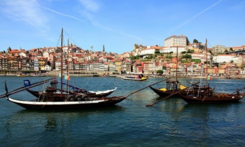 Zdjcie PORTUGALIA / Porto / Rzeka Douro / odzie rabelo