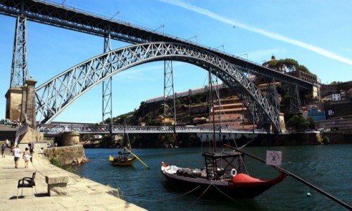 Zdjcie PORTUGALIA / Porto / Rzeka Douro / Dwa brzegi