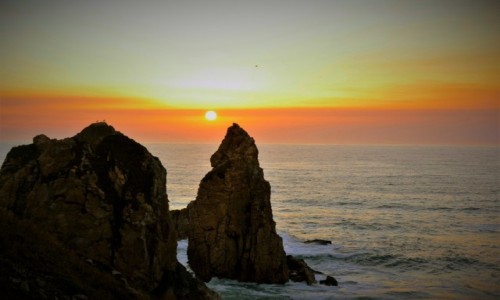 Zdjecie PORTUGALIA / Lisboa / Cabo da Roca / Zachd Soca nad Cabo da Roca 