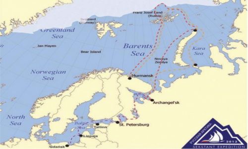 Zdjecie ROSJA / - / Od Gdaska po granic wiecznego lodu. / Mapa Wyprawy