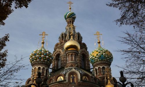 Zdjecie ROSJA / Sankt Petersburg / Sankt Petersburg / Kopuy Soboru Zmartwychwstania Paskiego