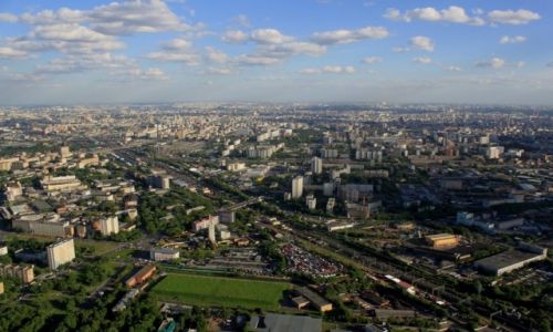 Zdjecie ROSJA / Moskwa / Moskwa / Wygld na Moskw z Wiei telewizyjney Ostankino