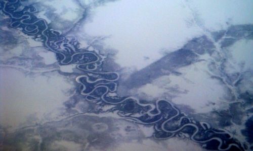 Zdjecie ROSJA / Nowosybirsk / Nowosybirsk / Zamarznite meandry syberyjskich rzek