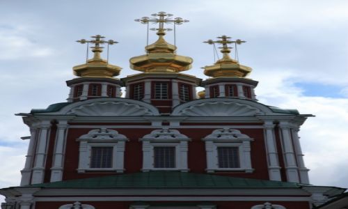 Zdj�cie ROSJA / Moskwa / Monaster Nowodziewiczy / Kopu�y Nadbramnej CerkwI Przemienienia