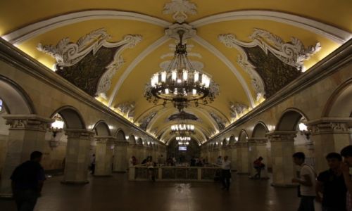 Zdjecie ROSJA / Moskwa / Hal stacji metra / Komsomolskaya