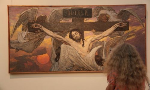 Zdjcie ROSJA / Moskwa / Galeria Trietiakowska / Ukrzyowanie