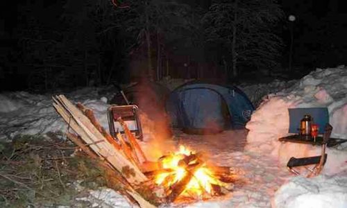 Zdjęcie ROSJA / Półwysep Kolski / Umba okolice / Zimowy kemping